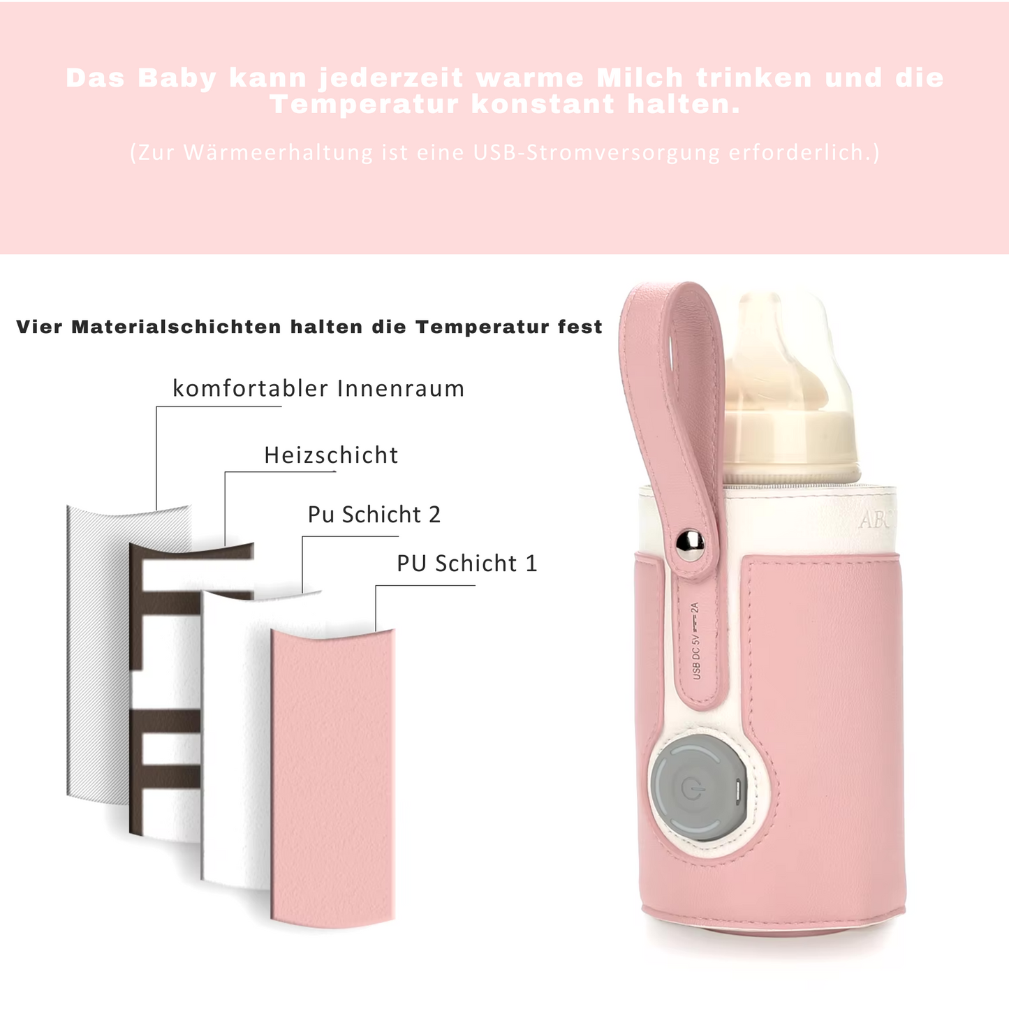 Mobiler Flaschenwärmer für Babys