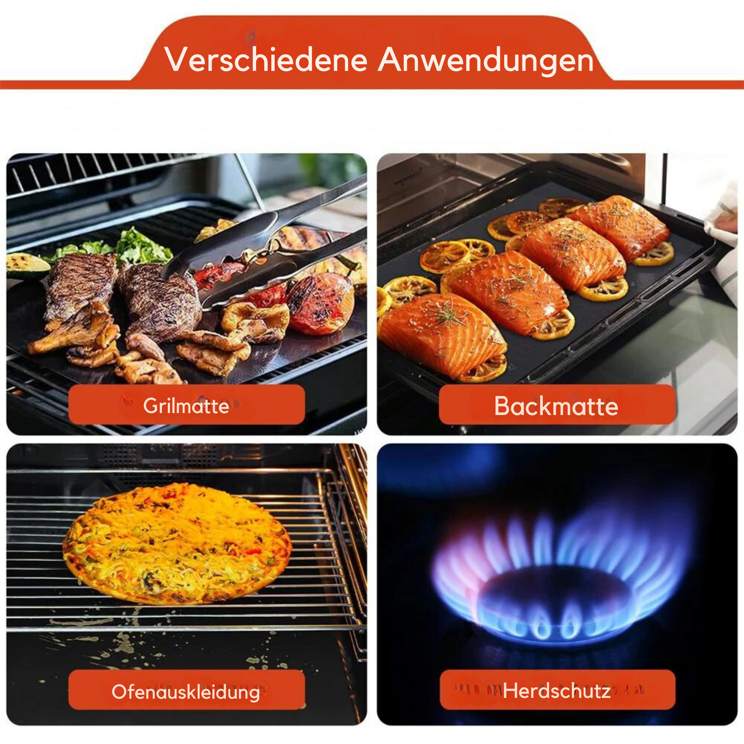 Hitzebeständige Grill- und Backofen-Schutzmatte