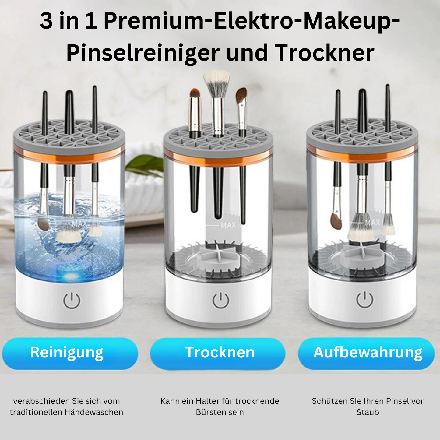 Premium-Elektro-Makeup-Pinselreiniger und Trockner