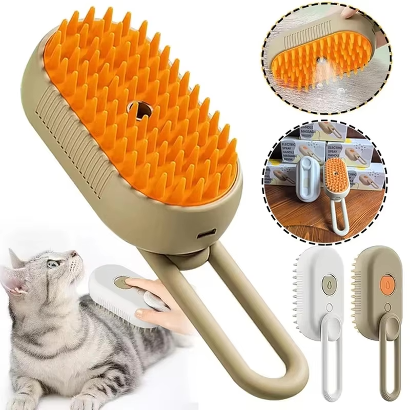 PETBRUSH Dampfbürste mit Silikonmassage